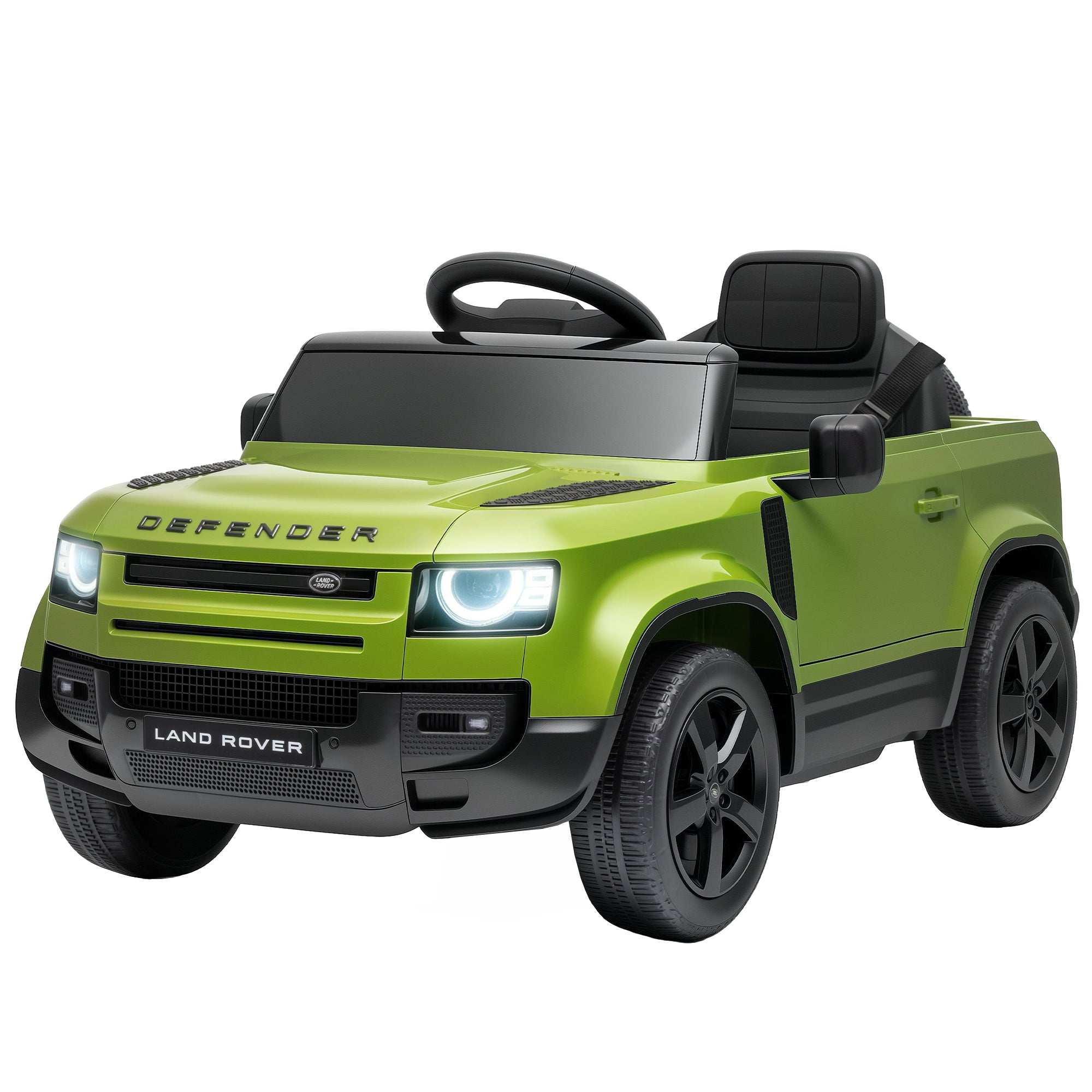 12V Ride on Car Licensed with Remote, Suspension, Slow Start, 3 Speeds, Lights, Music, Horn for 3-5, Green
