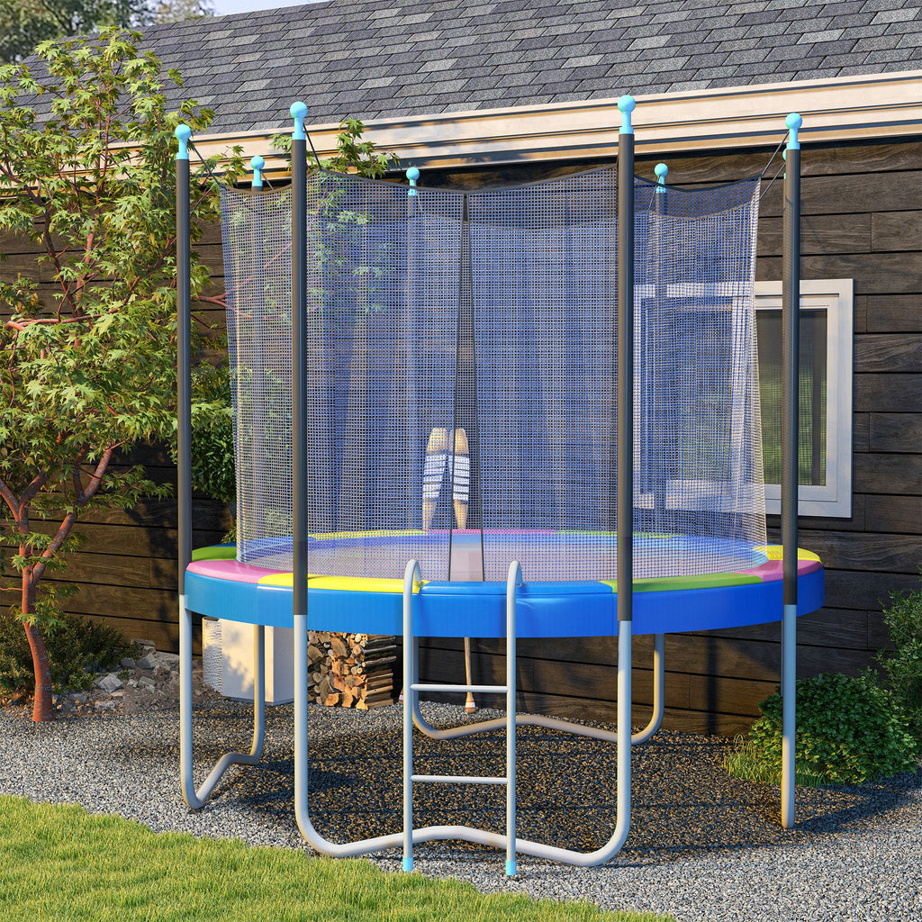 14FT Trampoline Spring Cover, Safety Trampoline Pad Replacement, Waterproof and Tear Resistant, All Weather Trampoline Accessories, No Holes for Pole, Multi Color