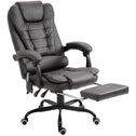 7-Point Vibrating Massage Office Chair High Back Massaging Office Desk Chair with Lumbar Support, Footrest, Gray