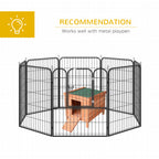 Small Wooden Rabbit Hutch Bunny Cage Guinea Pig Cage Duck House Dog House with Openable & Waterproof Roof, for Rabbits, Chickens, Ducks, Natural