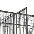 Rolling 65"L Bird Cage w/ Storage Shelf Wood Perch Food Container