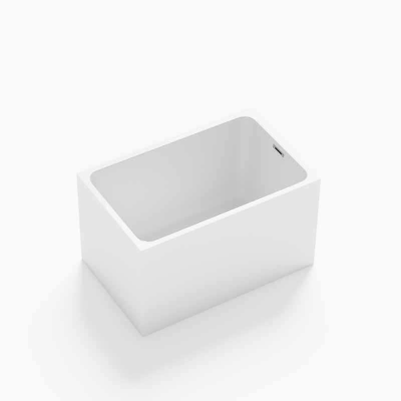 43" Acrylic Freestanding Bathtub with UV5 Anti-Yellowing and 8-Layer Insulation, Tub for Bathroom, 43.5" L x 27.5" W x 25" H, Gloss White