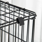 32"L 4-Level Small Animal Cage Rabbit Hutch with Universal Lockable Wheels, Slide-out Tray for Bunny, Chinchillas, Ferret, Black