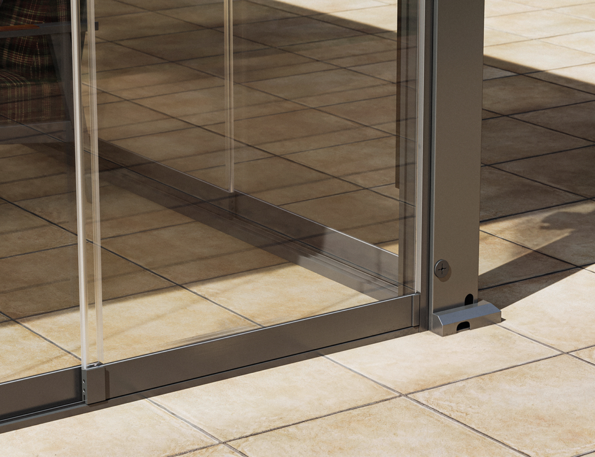 Glass Doors for Gen 2 Perogla 13' Side White - 10mm Tempered Glass Enclosed Sliding Door System with 100% Aluminum Rail