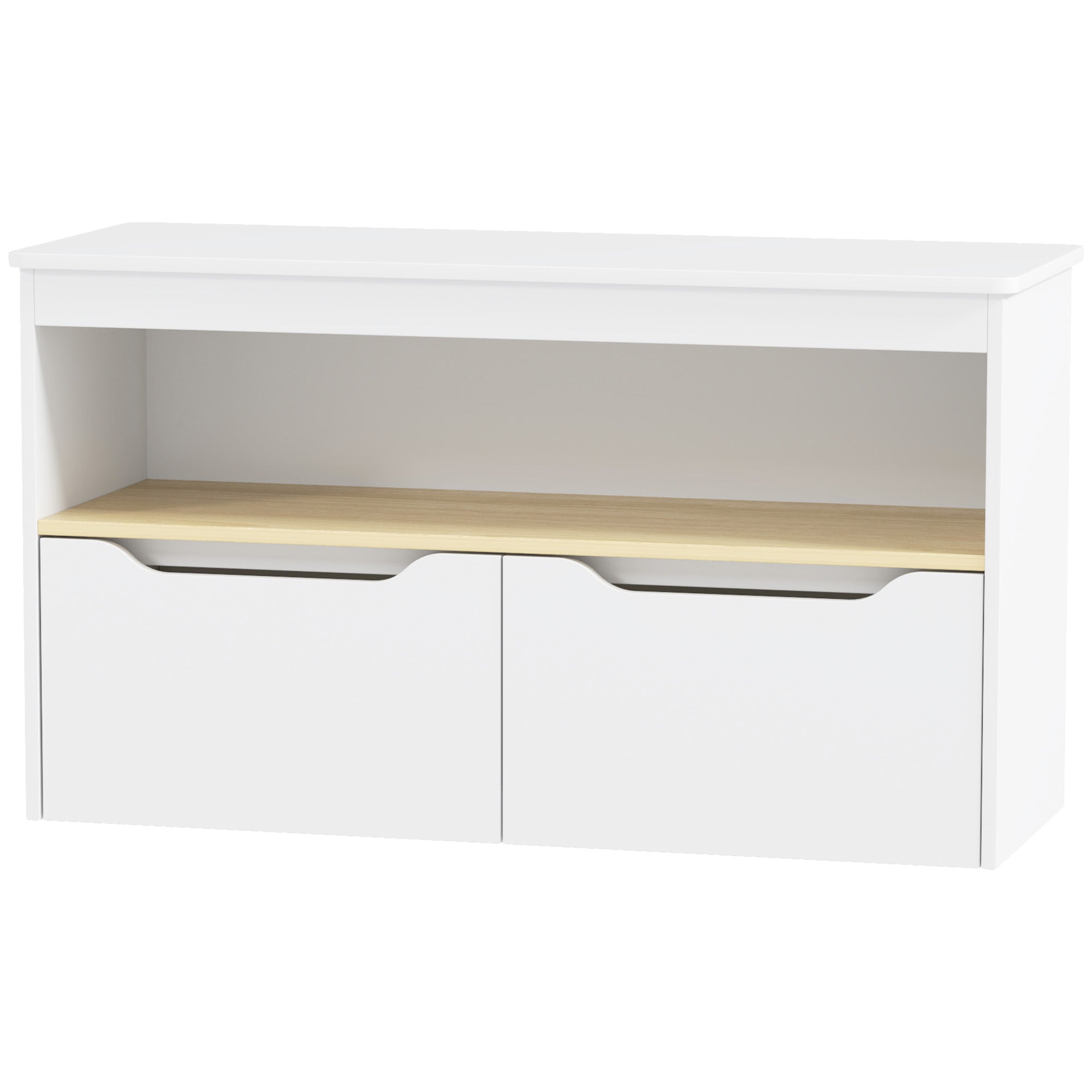 Toy Storage Organizer with 2 Drawers, Toy Shelf, Large Top, for Bedroom, Nursery, Living Room, White