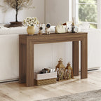 Modern Console Table, 47" Narrow Entryway Table, Walnut