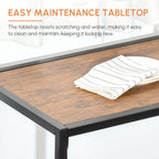 3-Piece Industrial Dining Table Set for 2, Kitchen Table and Chairs, Dining Room Sets for Small Spaces, Rustic Brown