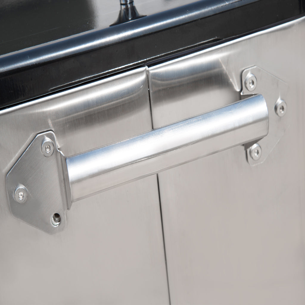 80 QT Rolling Cooling Bins Ice Chest on Wheels Outdoor Stand Up Drink Cooler Cart for Party, Silver