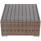 Modern Rattan Patio Furniture Set, 7-Piece Outdoor Wicker Sofa Set with Cushions for Home & Family Gatherings, Gray