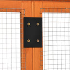 Wooden Chicken Run, Combinable Design with Perches, 4.6' x 2.8', Orange