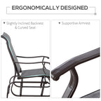 Outdoor Glider Chair, Gliders for Outside Patio with Steel Frame and Mesh Fabric for Backyard, Garden, and Porch, Gray