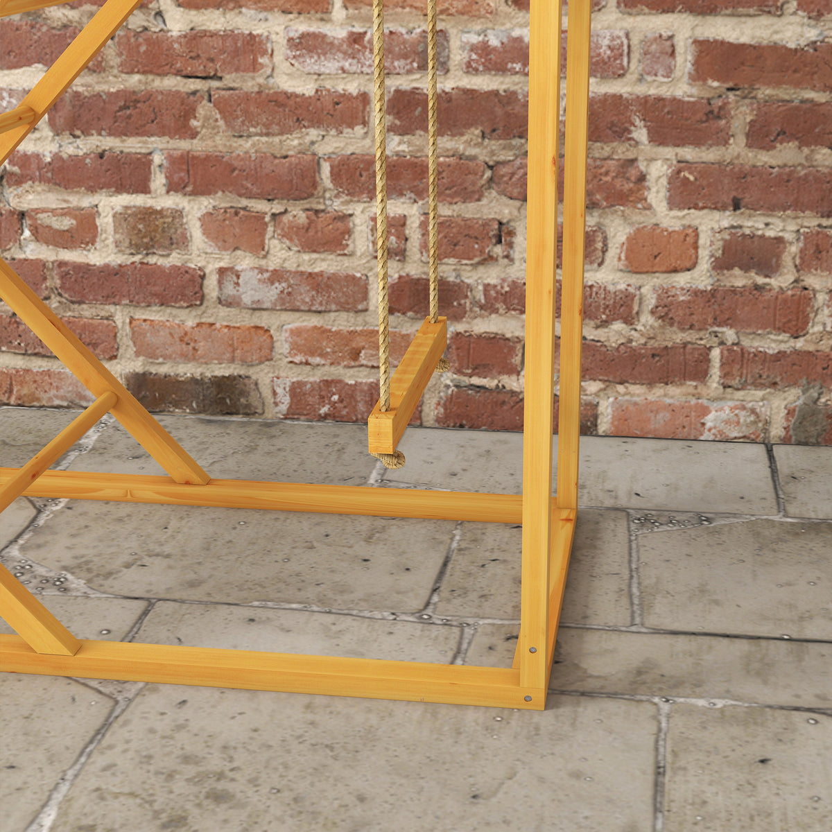 Chicken Activity Play for Healthy & Happy Animals with Chicken Perches & Hen Ladder, Chicken Coop Toy, Yellow