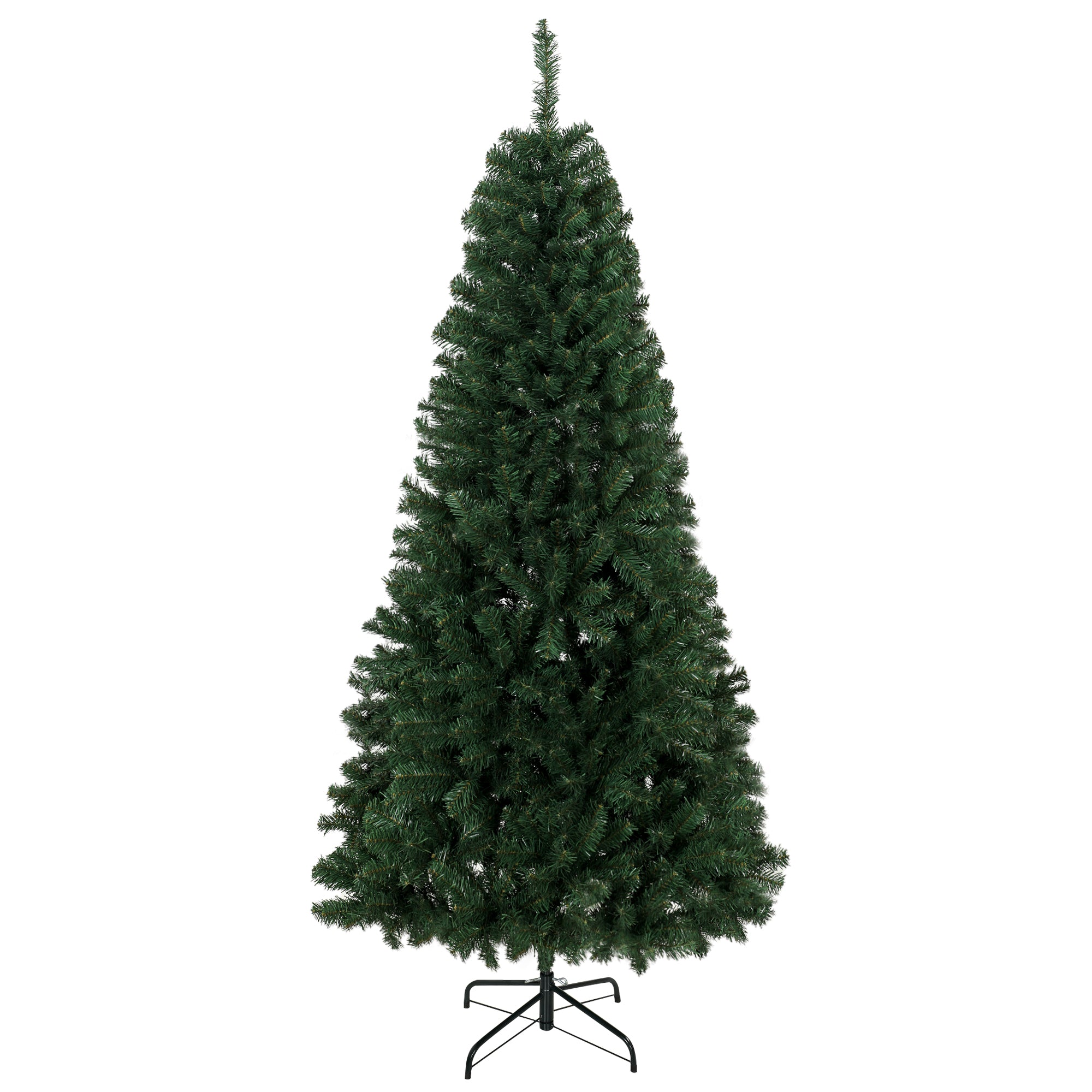 7.5 ft Artificial Christmas Tree, Norway Spruce Tree, Hinged Xmas Tree with Metal Stand