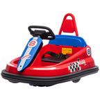 Bumper Car for Kids, 360° Rotation 6V Electric Ride On Bumper, Red
