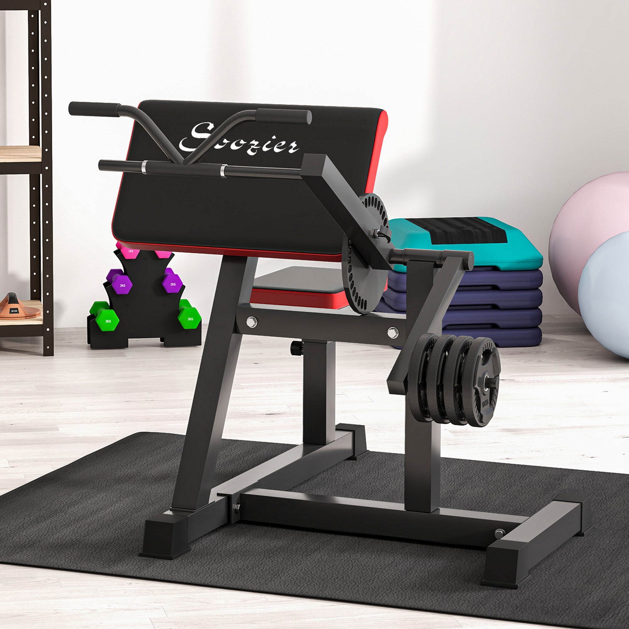 2-In-1 Bicep Preacher Curl Bench Bicep Curl Machine with Adjustable Seat and Elbow Cushion, for Home Gym Workout