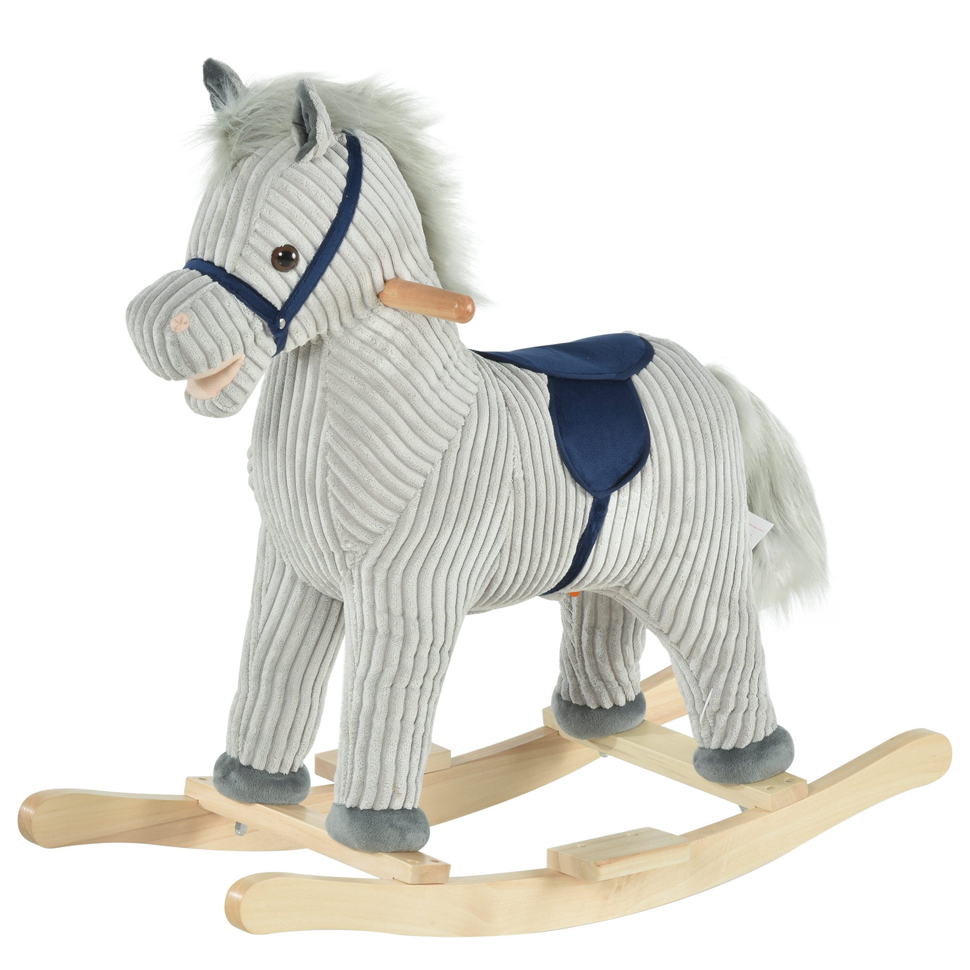 Kids Rocking Horse Plush Ride on Horse Toddle Rocker for 36-72 Months