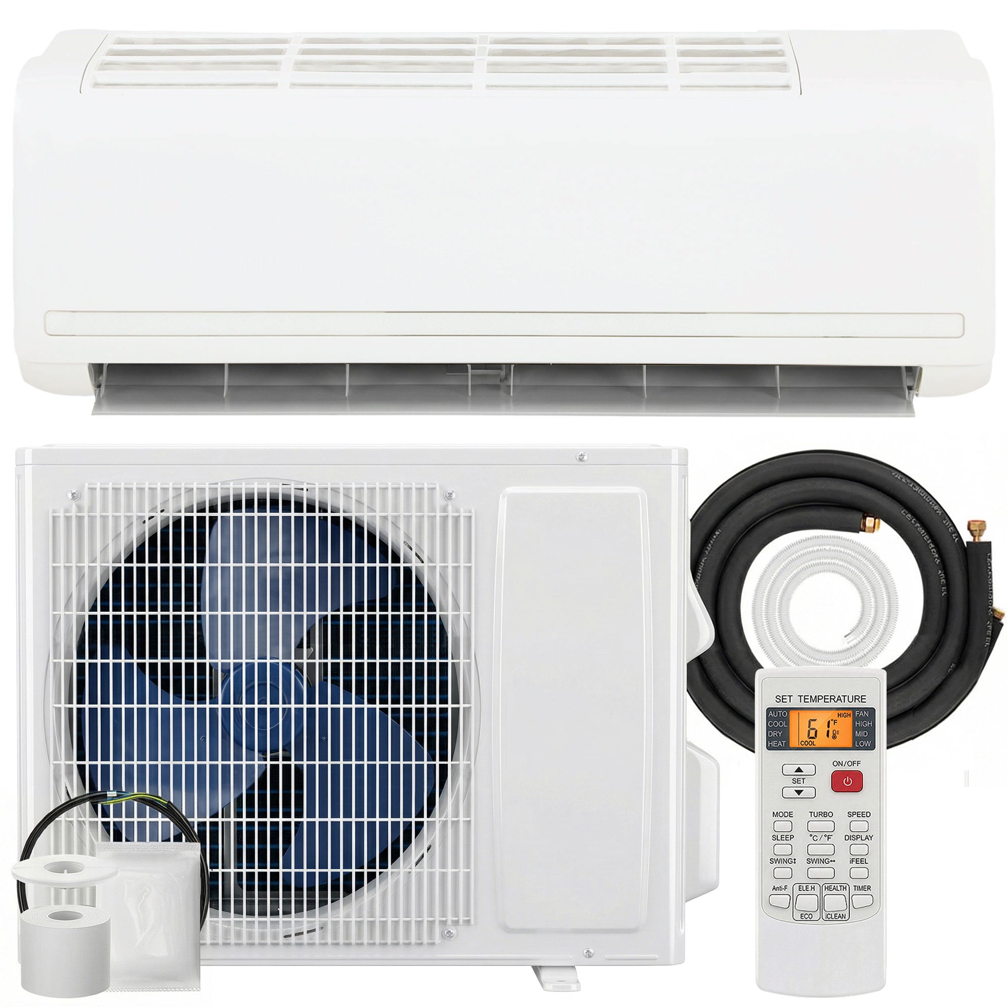12000 BTU Mini Split Air Conditioner, 22 SEER2 115V Inverter AC Unit Cools up to 750 Sq.Ft, Complete Installation Kit