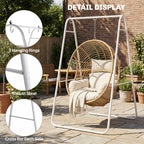 Hammock Chair Stand Only Heavy Duty Solid Steel A-Frame for Hanging Hammock, Egg Chair, Max Load 330 LBS, White