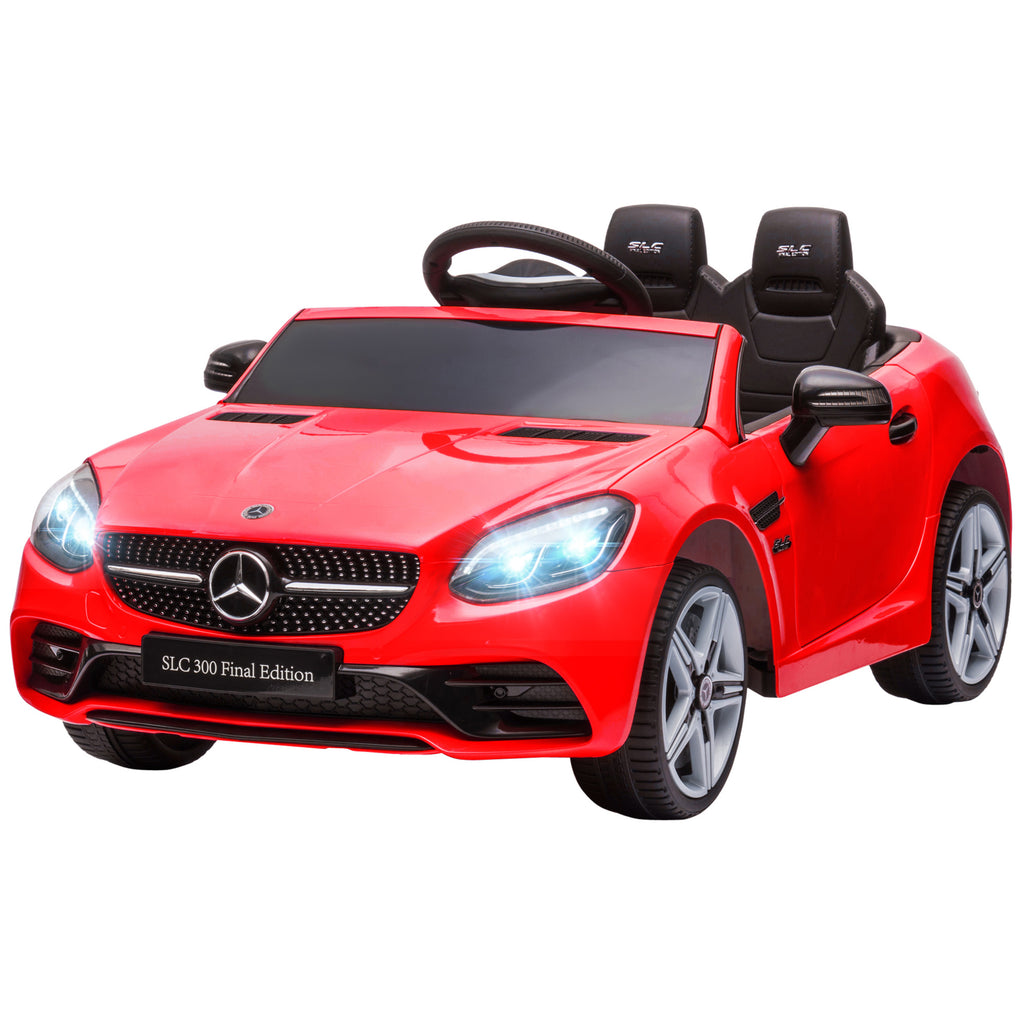 SLC 300 Licensed Kids Electric Car with Remote Control, 12V Battery Powered Kids Ride on Car with Music, Lights, Suspension for 3-6 Years Old, Red