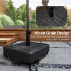 Patio Umbrella Base Outdoor Umbrella Stand with Wheels for 1.5"/1.9" Poles
