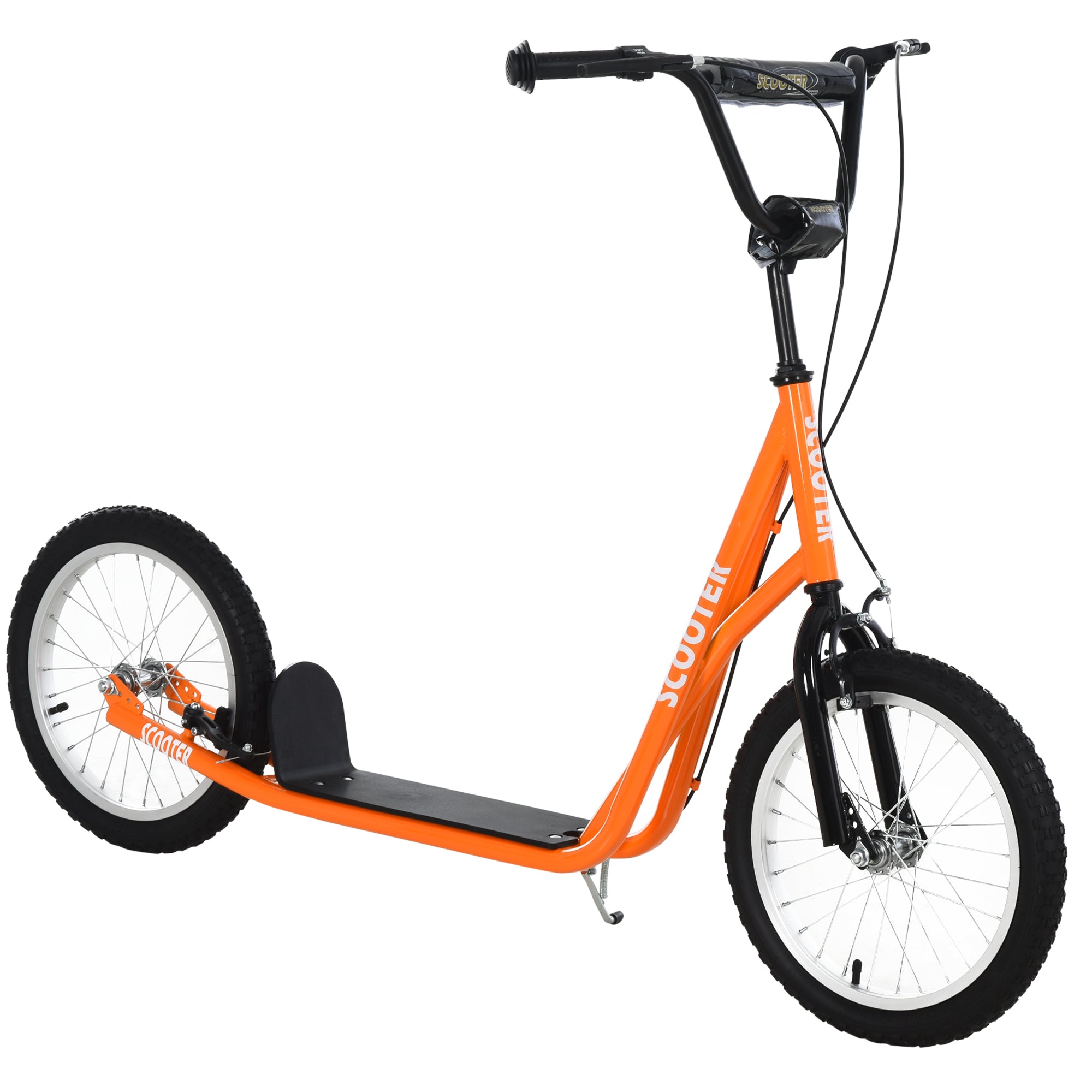 Youth Scooter Kick Scooter for Kids 5+ with Adjustable Handlebar Front and Rear Dual Brakes, Orange