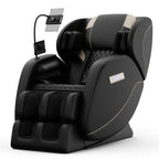 Zero Gravity Massage Recliner with Heating Functions, Full Body Air Pressure, Bluetooth Audio, Adjustable Footrest, 51.5" L x 28" W x 39" H, Black