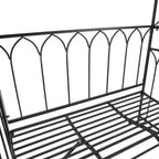 Metal Trellis Arbor Arch for Climbing Plants with Garden Bench, Grow Grapes and Vines, Decorative Seating, Black