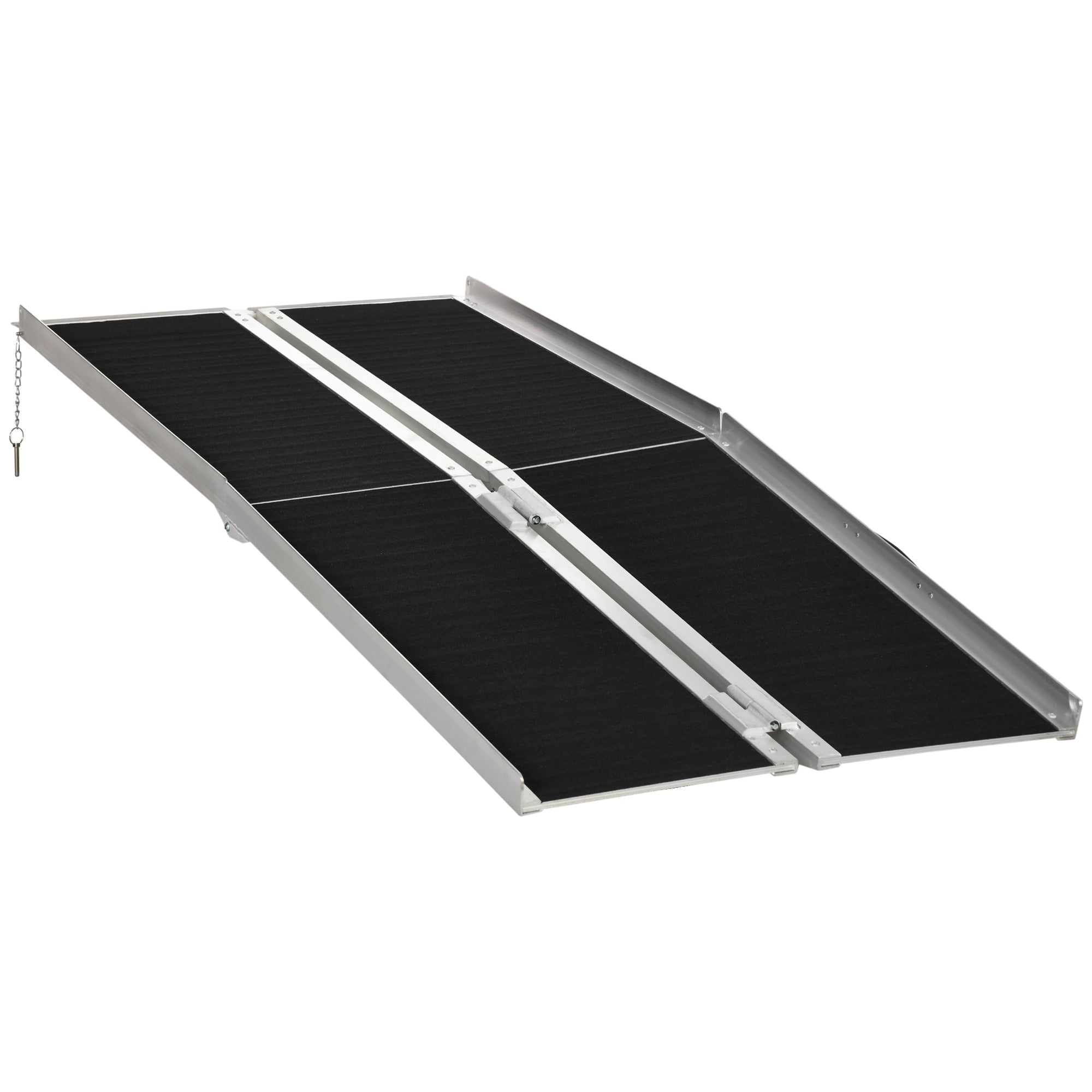 6' Skidproof Portable Wheelchair Ramp for Home, Steps, Doorways, Carpeted Foldable Handicap Ramp, Threshold Ramp