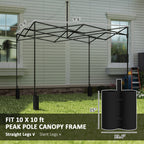 10' x 10' Replacement Canopy Top for Pop Up Canopy Tent with 4 Sand Bags, UPF50+ Protection, White