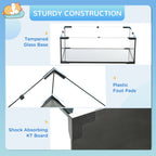 30" Hamster Cage, Gerbil Cage with Glass Basin for Small Hamsters, Black