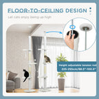 8.4' Floor to Ceiling Cat Tree, Adjustable Height, White