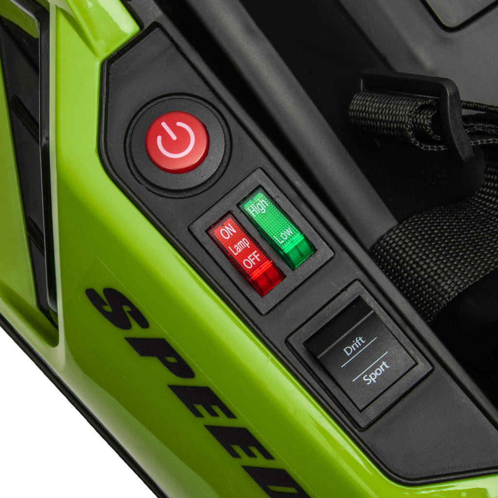 24V 7.5 MPH Electric Go Kart with Adjustable Seat, Slow Start, Green