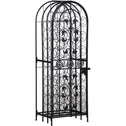 45-Bottle Modern Wine Organizer Decorative Portable Wrought Iron Wine Rack Jail