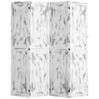 Screen Divider Room Divider Screen with Foldable Design for Indoor Bedroom Office 5.5' Rustic White