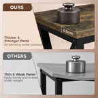 55 Inch Computer Desk, Industrial Writing Desk with Z-Shaped Metal Leg, Study Table for Home Office, Rustic Brown