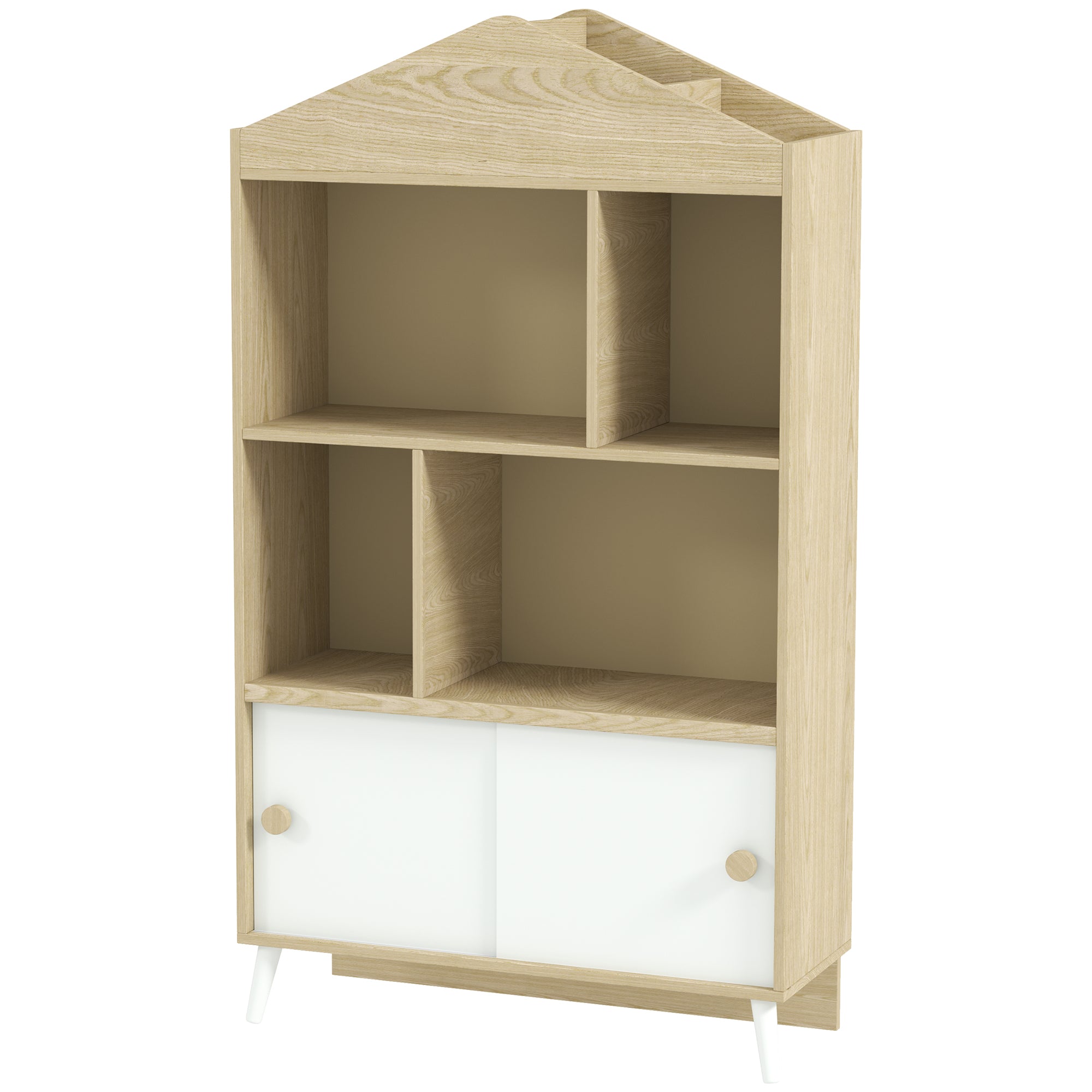 4-Cubby Children's Toy Shelf, Kids Bookshelf and Toy Storage for Playroom, Children's Room, Living Room,
