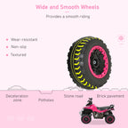 NO Power Kids Ride On Push Car, Ride Racer, Foot-to-floor Sliding Car, Walking ATV Toy with Music, Lights, for 1.5-3 Years Old, Pink