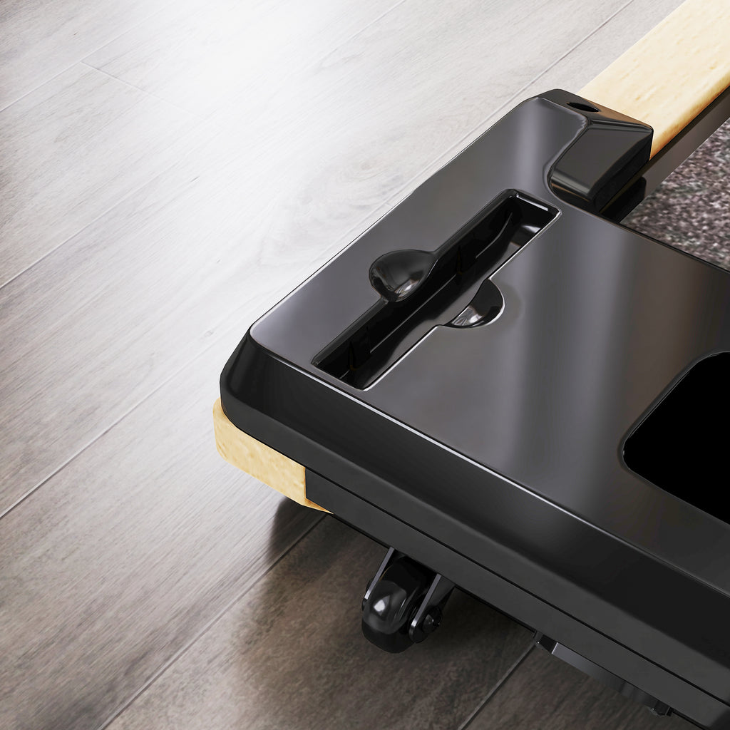 2.5HP Walking Pad, Wood Under Desk Treadmill with Remote Control, Transport Wheels and LED Display for Home Gym Office