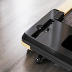 2.5HP Walking Pad, Wood Under Desk Treadmill with Remote Control, Transport Wheels and LED Display for Home Gym Office