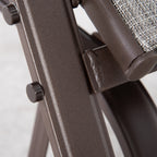 Outdoor Glider Chair, Gliders for Outside Patio with Steel Frame and Mesh Fabric for Backyard, Garden, and Porch, Gray