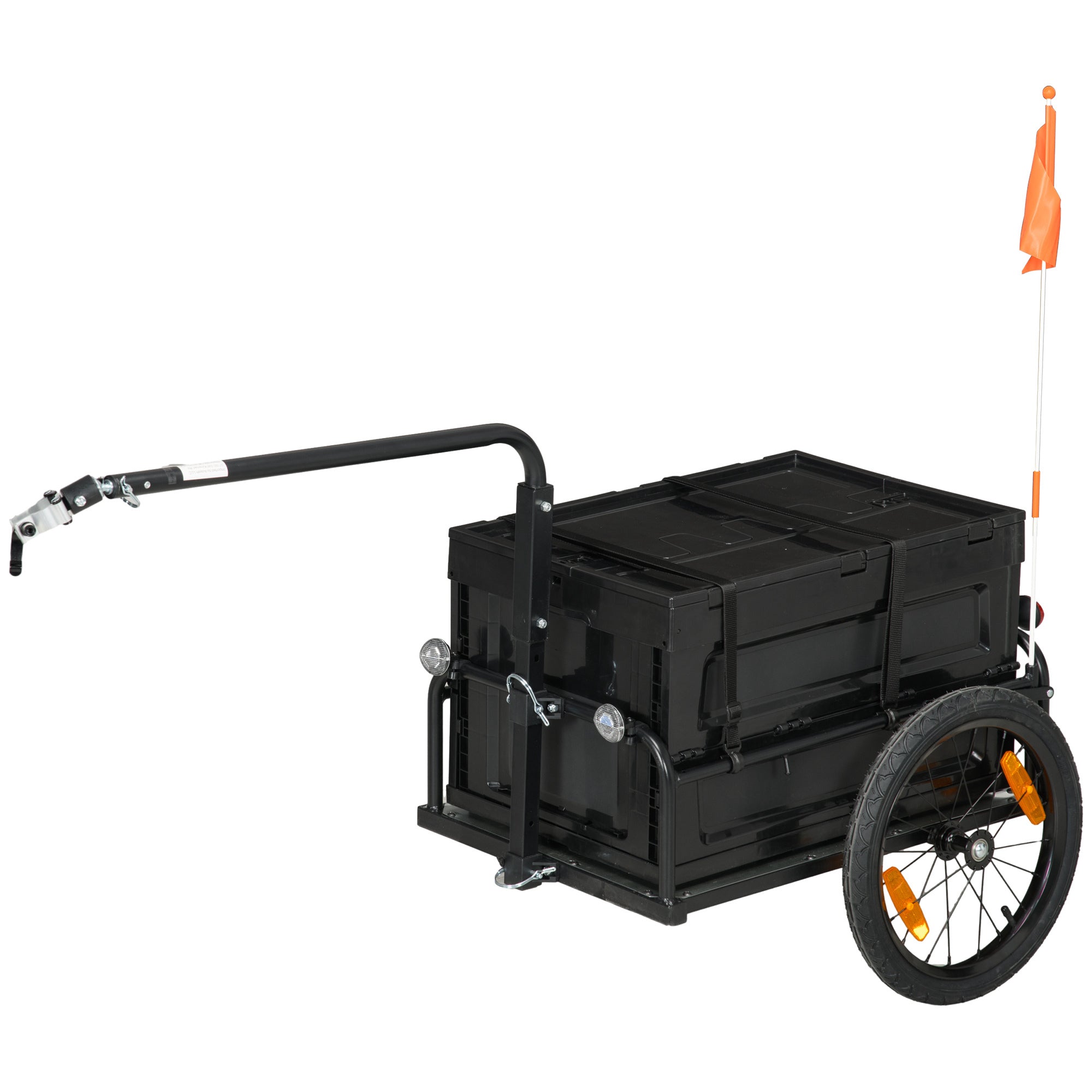 Trailer for Bike, Bicycle Cargo Trailer with Removable Storage Box, No Bottom