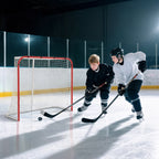 Hockey Net, All Weather Street Hockey Goal with Steel Frame, PE Mesh for Backyard, Easy Assembly