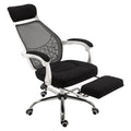 Ergonomic High Back Mesh Office Chair Swivel Reclining Computer Desk Chair with Retractable Footrest, Headrest, Padded Armrest