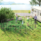 Dog Playpen for Indoor Outdoor, 24 Panels 39" H Puppy Playpen with Lockable Door, DIY Shape Pet Exercise Fence, Gray
