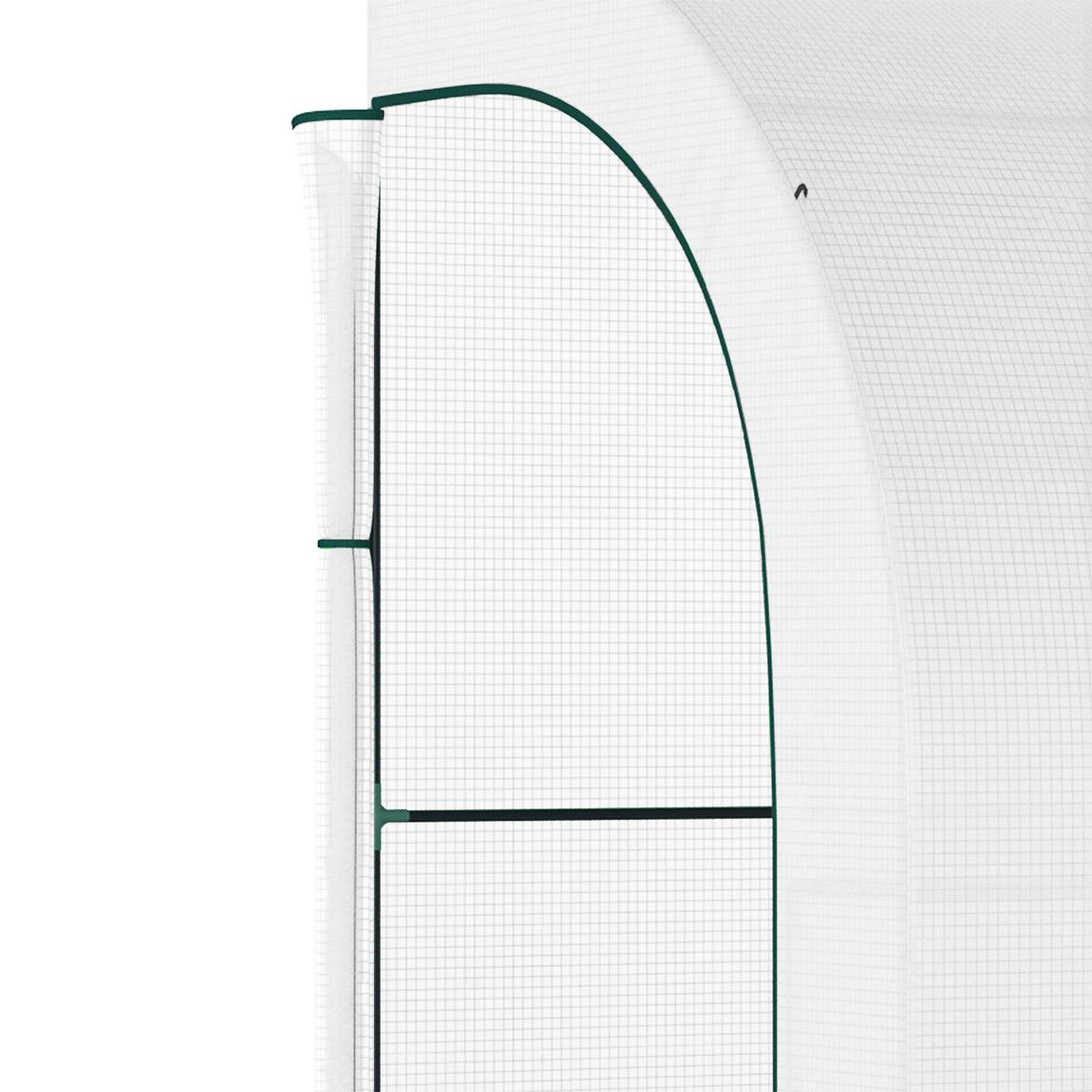 10' x 5' x 7' Outdoor Walk-In Greenhouse, Plant Nursery with Zippered Doors, PE Cover and 3 Wire Shelves, White