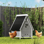 Chicken Coop for 2 Chickens, Outdoor Wooden Chicken House with Removable Nesting Box & Roosting Bar, Tray, Ramp
