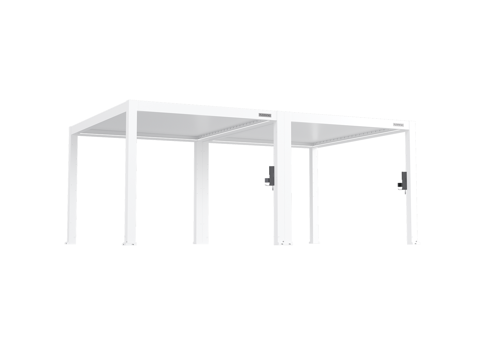 POWER+ PRO Gen 2 Motorized Pergola 13’ x 20' (8-Post) White 6063-T5 Aluminum with Motorized Louvers, LED Lighting & IP68 Outlets