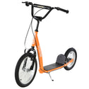 Youth Scooter Kick Scooter for Kids 5+ with Adjustable Handlebar 16" Front and 12" Rear Dual Brakes Inflatable Wheels, Orange