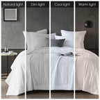Down Alternative Blanket with Cool Touch, OEKO-TEX Certified, Machine Washable, Designed for Full, Queen Beds, 90" L x 90" W x 0.25" H, White