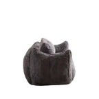 Bean Bag Sofa with High-Density Foam and Faux Fur Fabric, Compressed Sofa Oversized Fluffy Loveseat for Adults, 75" L x 42.5" W x 28.5" H, Grey